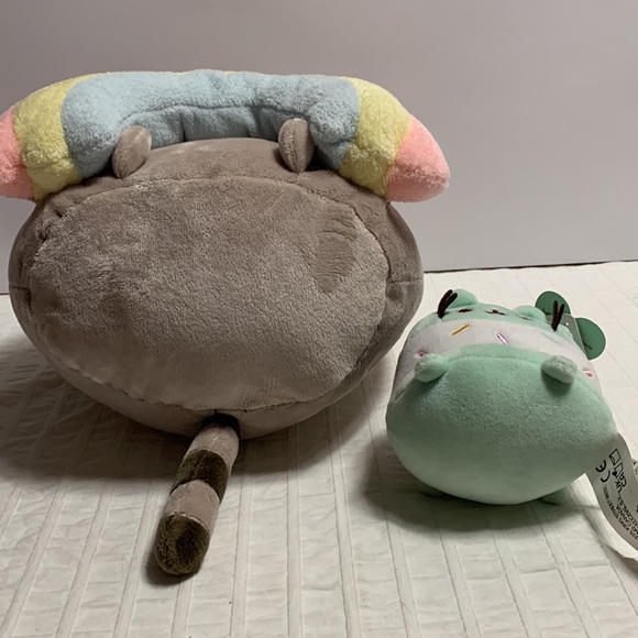 9”&3.5” Pusheen Ice Cream Sandwich & Rainbow Cat Plush by Gund - Picture 14 of 14